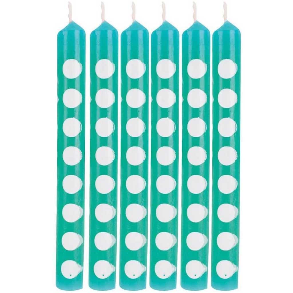 Polka Dots Candle, Teal Lagoon 