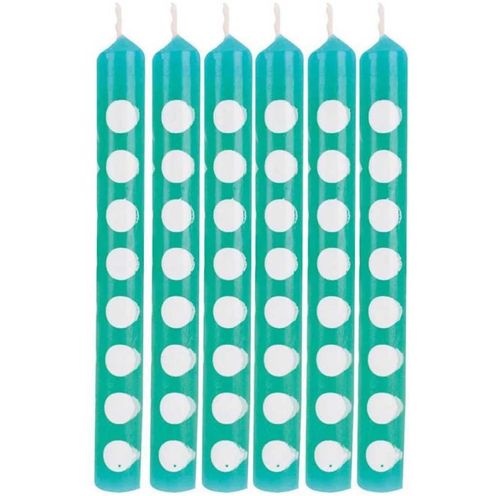 Polka Dots Candle, Teal Lagoon 