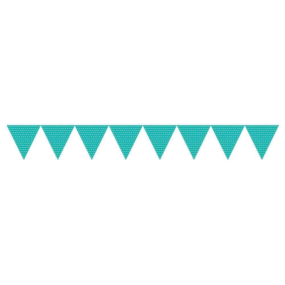 Teal Lagoon Jointed Banner With Dots 