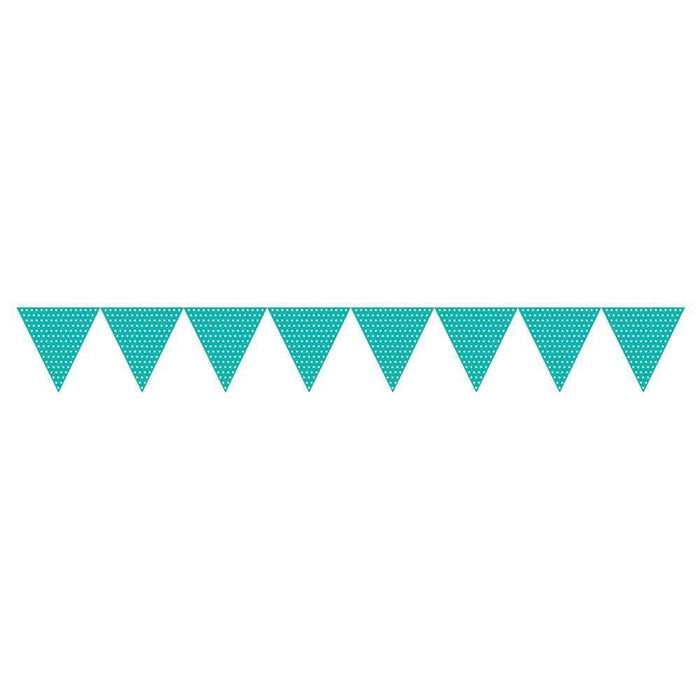 Teal Lagoon Jointed Banner With Dots 