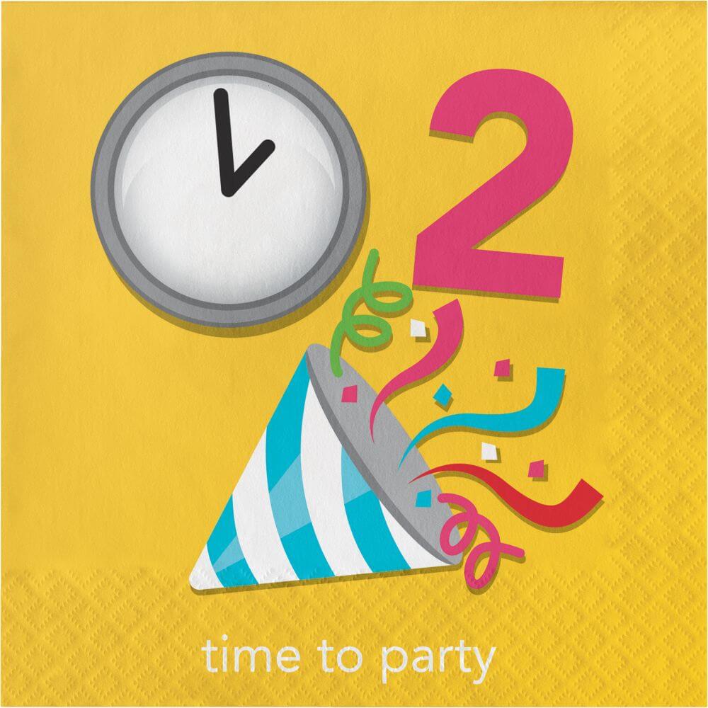 Show Your Emojions Time To Party, Lunch Napkin 16ct 