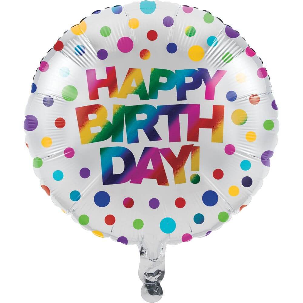 Rainbow Happy Birthday, Foil Balloon 18in 