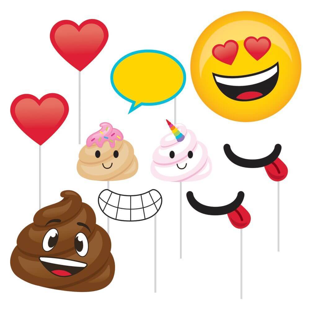 Emojions Poop Photo Props 10Ct 