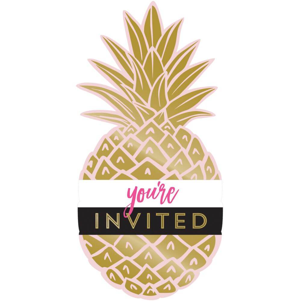 Pineapple Wedding, Invitation 8ct 