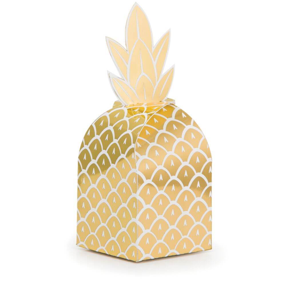 Pineapple Wedding Favor Box Foil 8Ct 