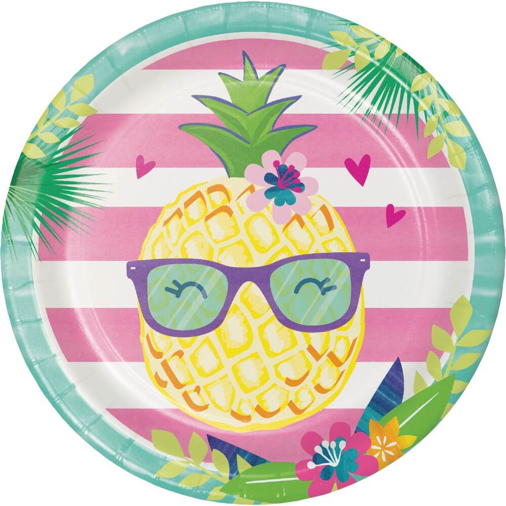 Pineapple N Friends, Dinner Plate 9in 8ct 