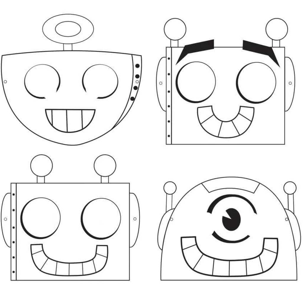 Party Robots, Favor Masks 12ct 