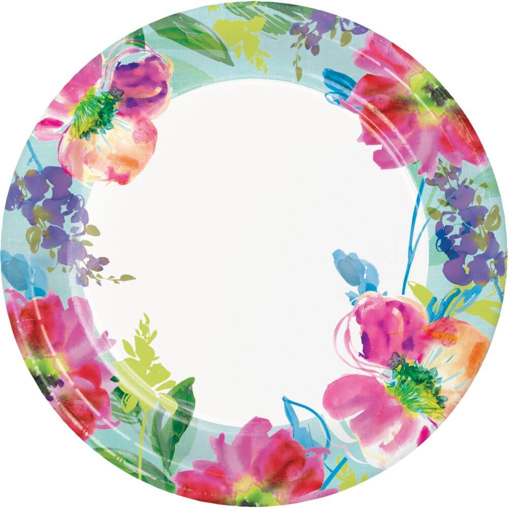 Painterly Floral, Dinner Plate 9in 8ct 