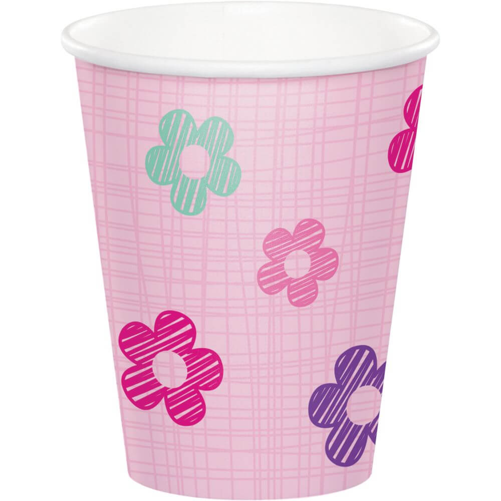 One Is Fun Girl, Paper Cup 9oz 8ct 