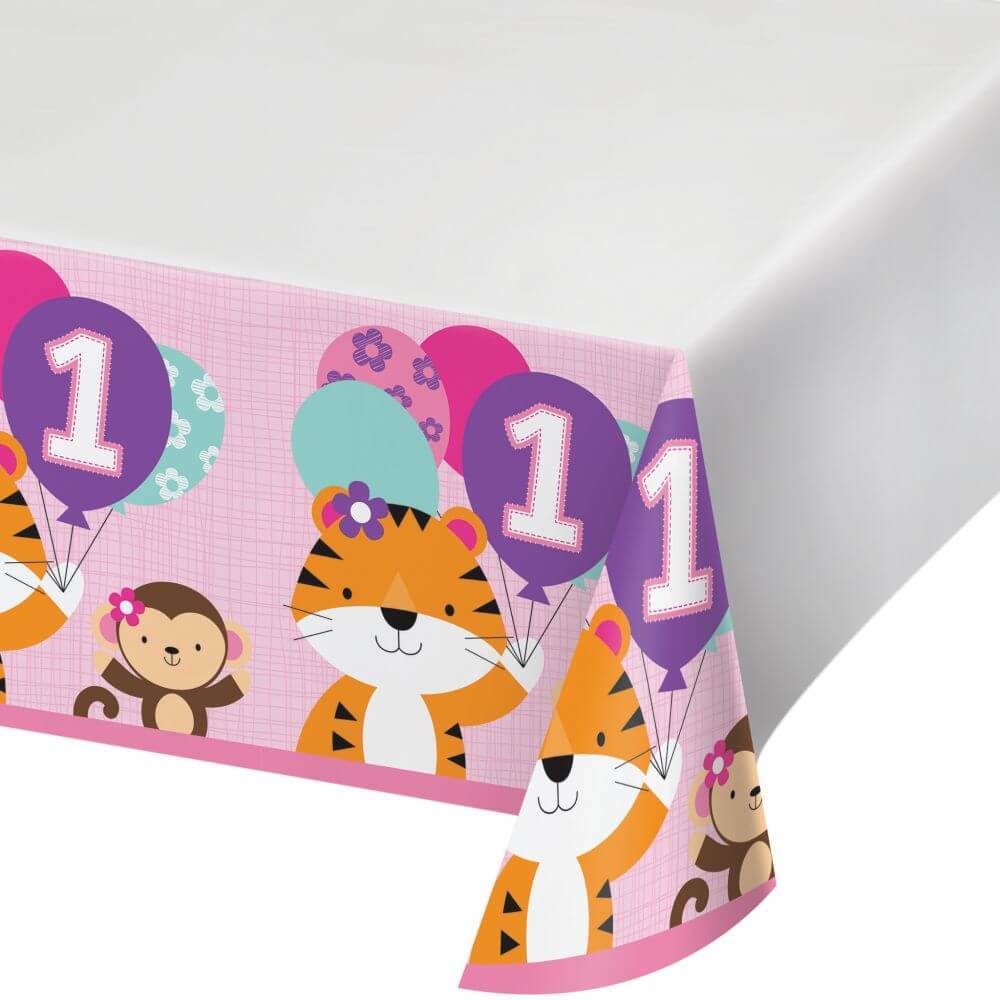 One Is Fun Girl Tablecover Pl 54X102 