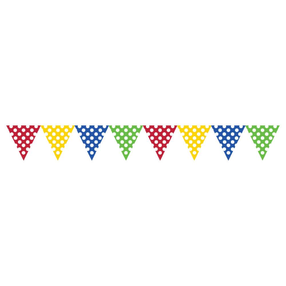 Multicolor Jointed Banner With Dots 