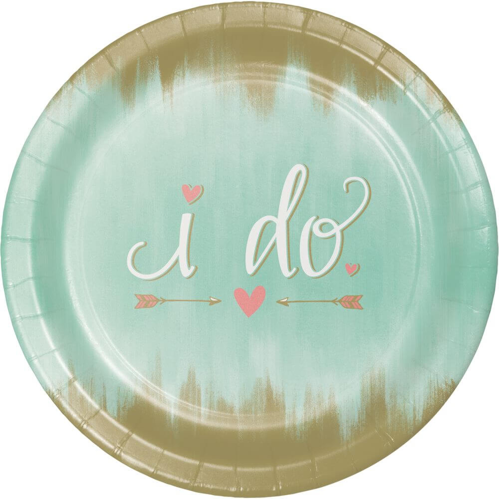 Mint To Be I Do, Dinner Plates 10in 8ct 