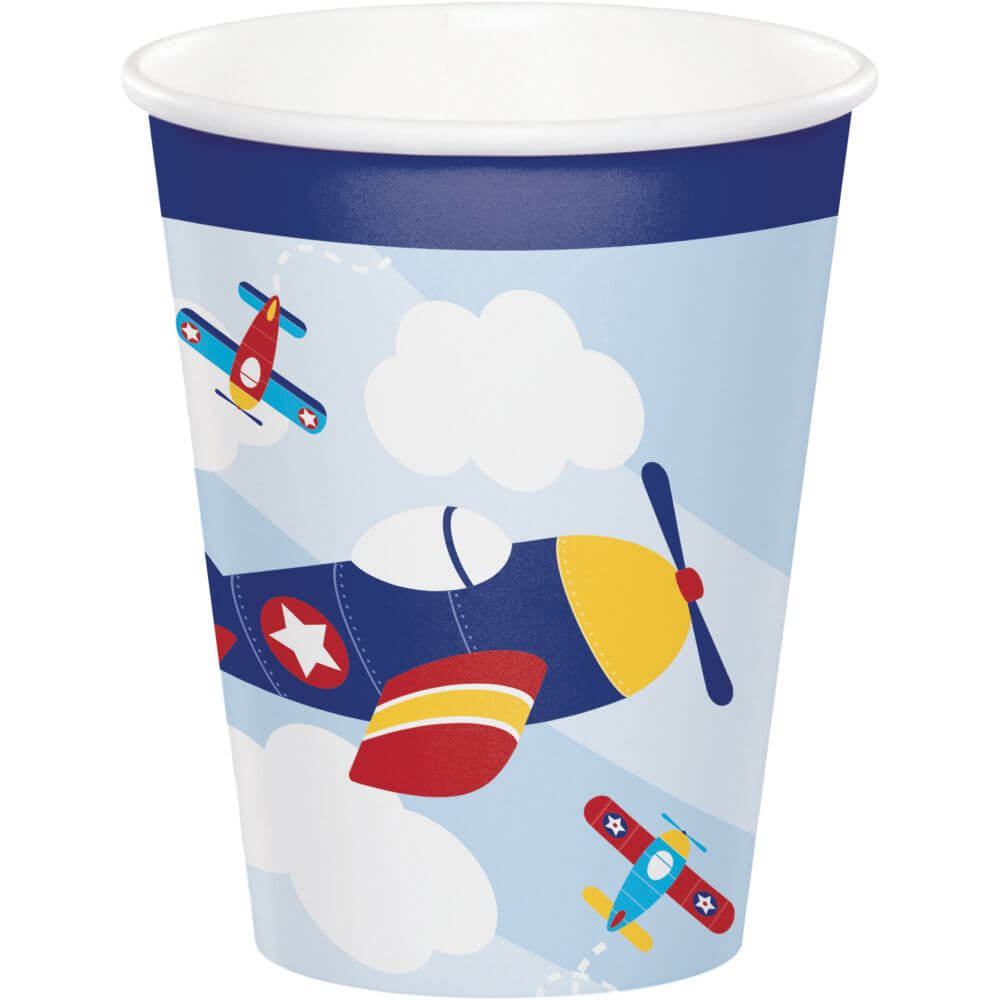 Lil&#39; Flyer Airplane, Paper Cup 9oz 8ct 