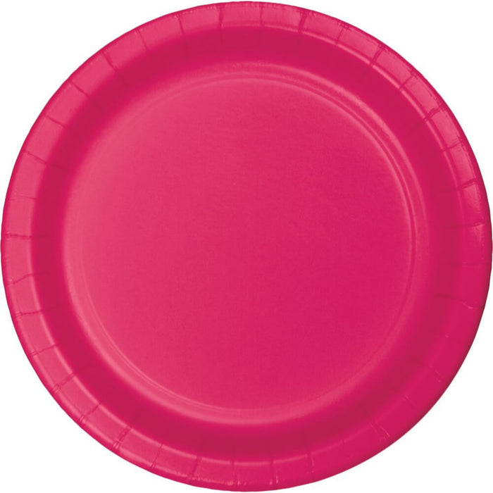 Dinner Plates 10in 24ct, Hot Magenta 