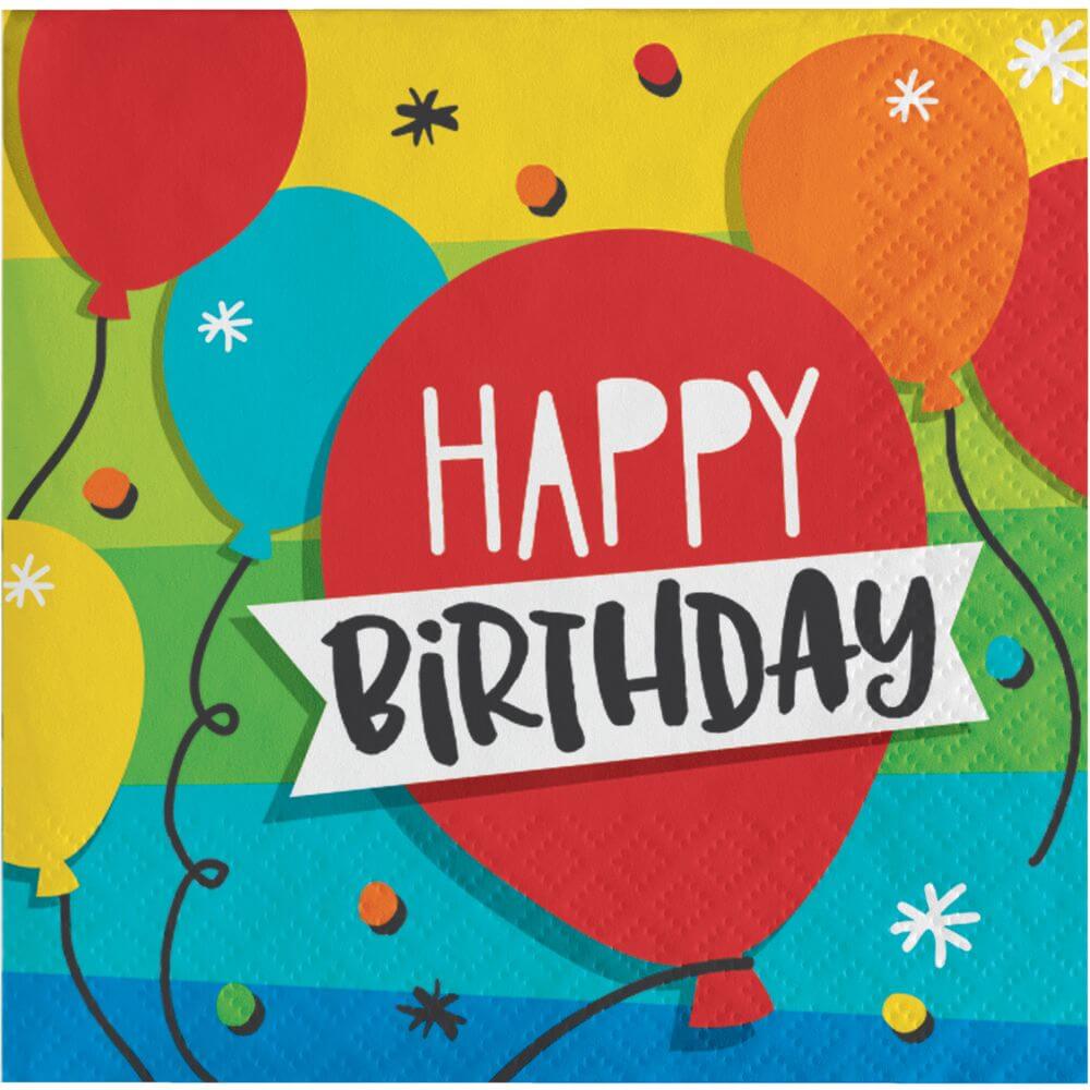 Hoppin' Birthday Cake, Beverage Napkins 3ply 