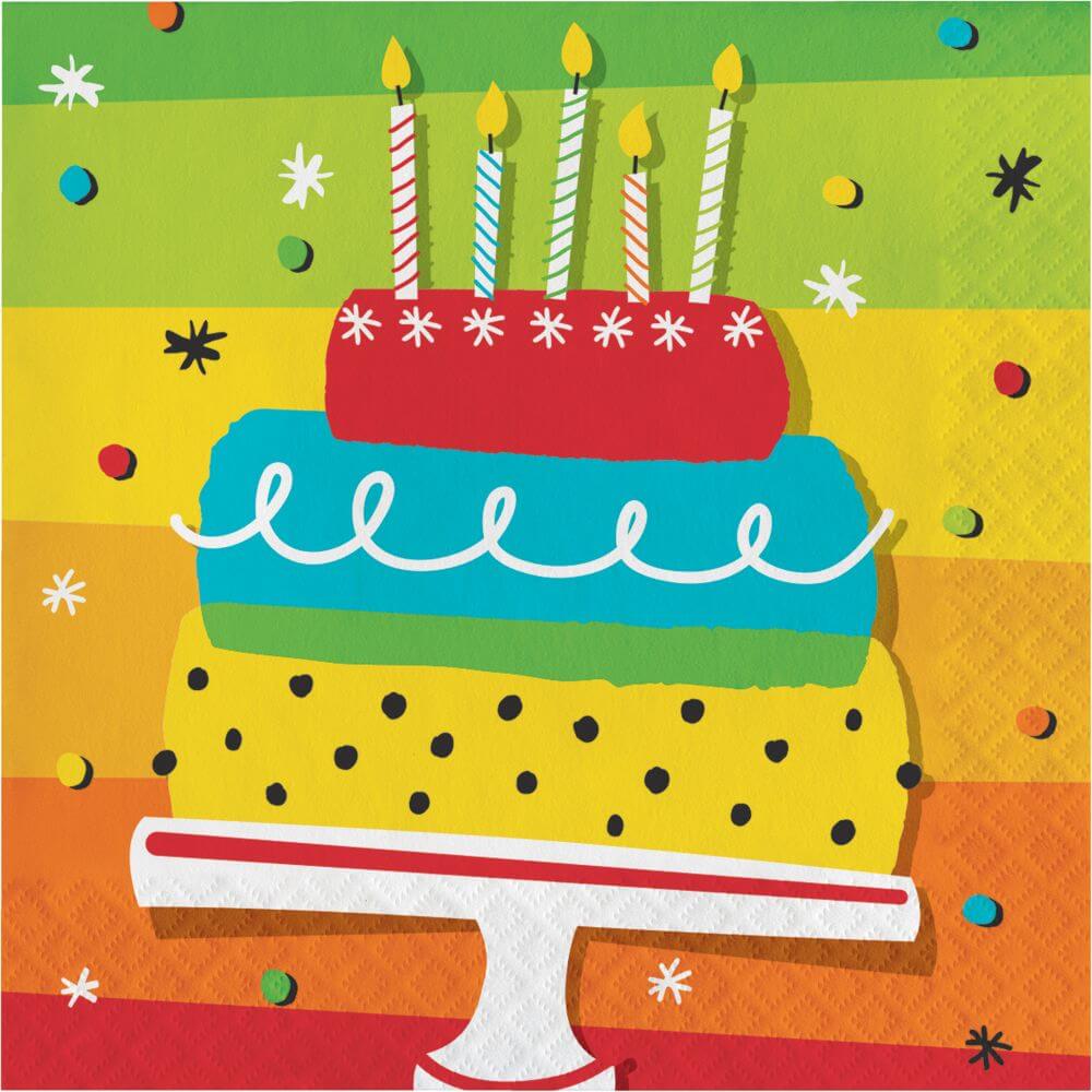 Hoppin' Birthday Cake, Luncheon Napkins 3ply 16ct 
