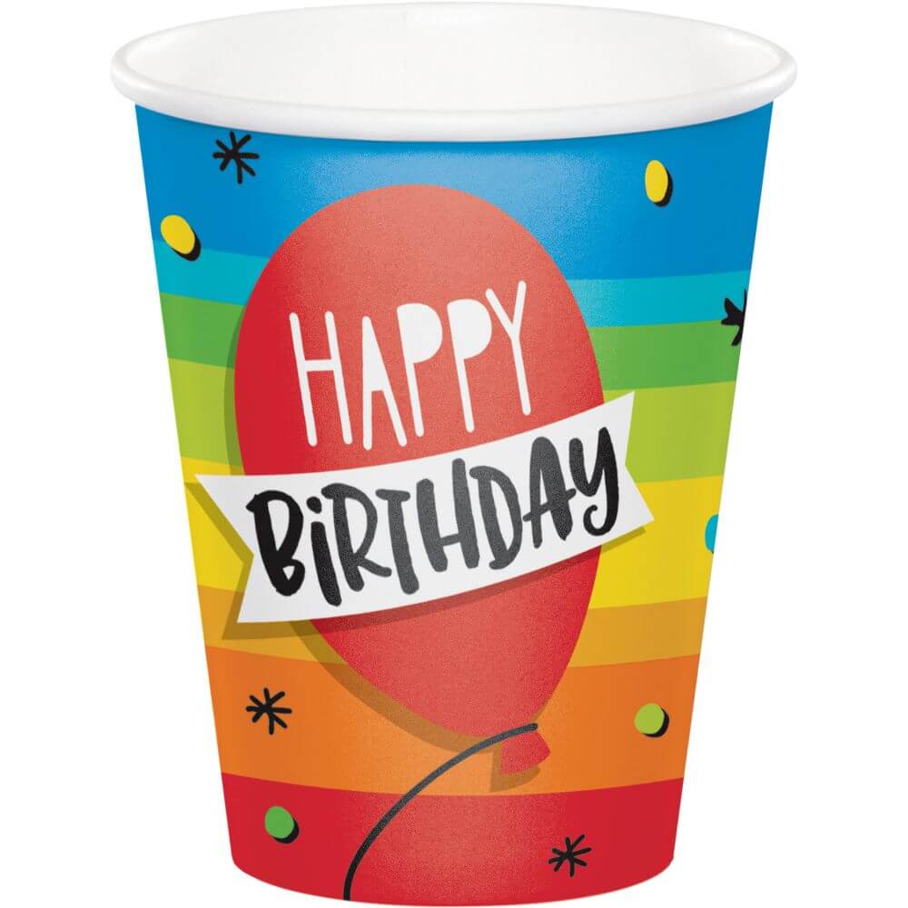 Hoppin&#39; Birttday Cake Cups 9oz 