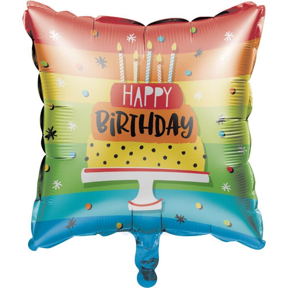 Hoppin' Birthday Cake, Foil Balloon 18in 