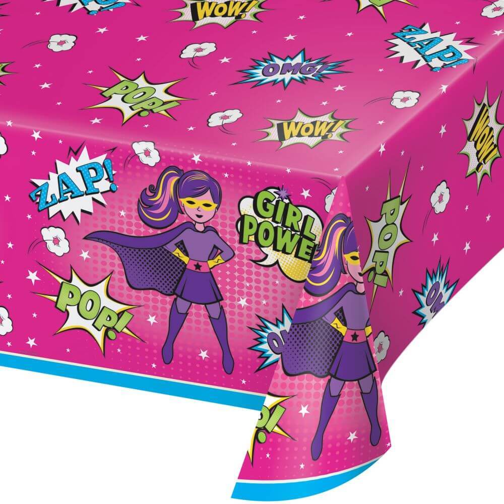 Girl Superhero Tablecover Pl Aop 54X102 