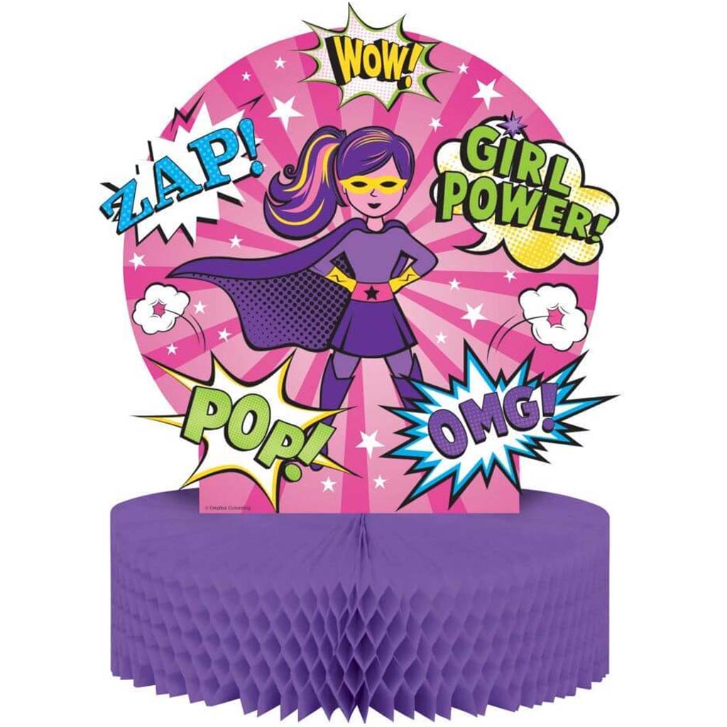 Girl Superhero, Honeycomb Centerpiece 