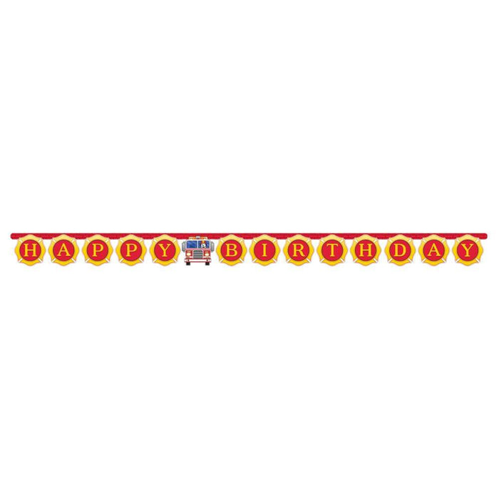 Flaming Fire Truck, Jointed Banner 