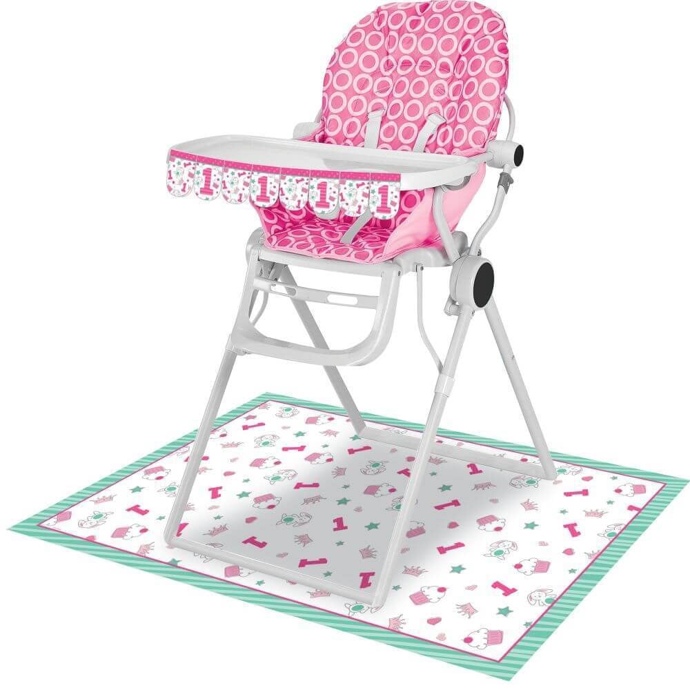 1St Bday Girl Doodle Highchair 