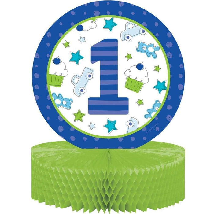 1St Bday Boy Doodle Centerpiec 