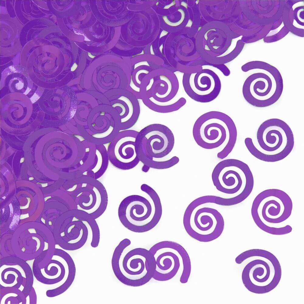 Swirls Amethyst, Foil Confetti 