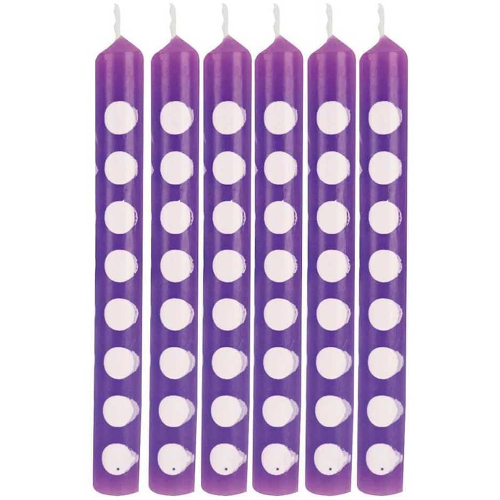 Polka Dots Candle, Amethyst 