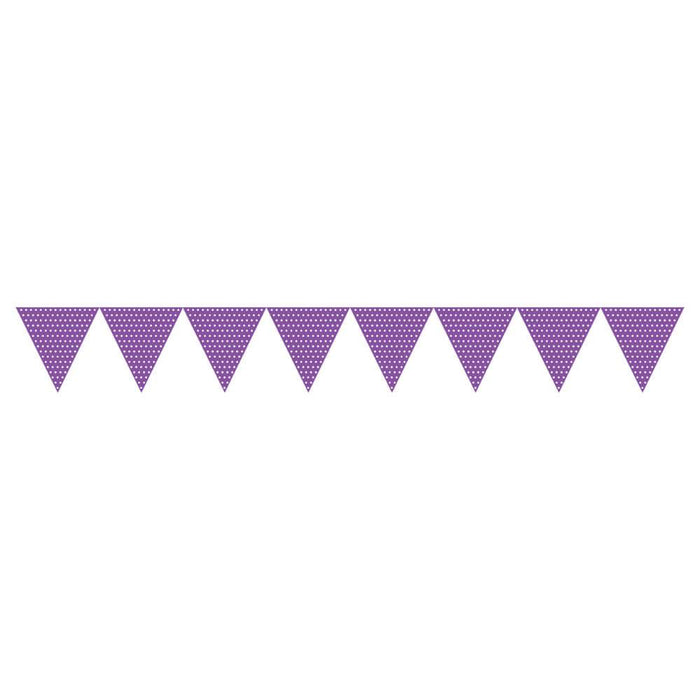 Jointed Banner, Amethyst With Dots 