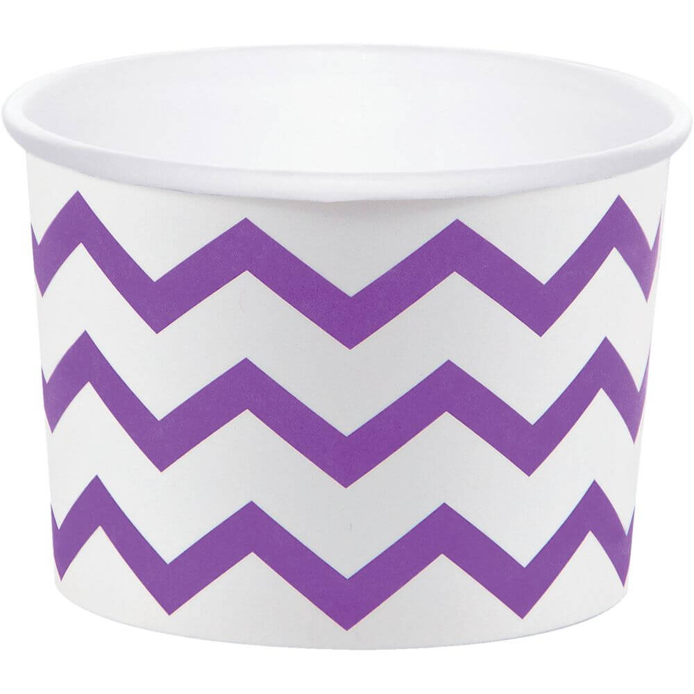 Treat Cup 8oz 6ct, Chevron Amethyst 