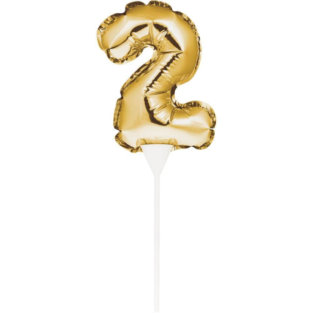 Balloon Cake Topper 2, Gold 