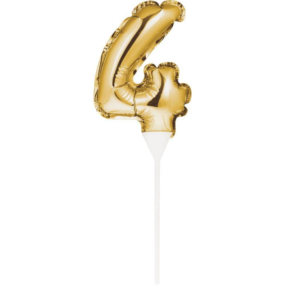 Balloon Cake Topper 4, Gold 