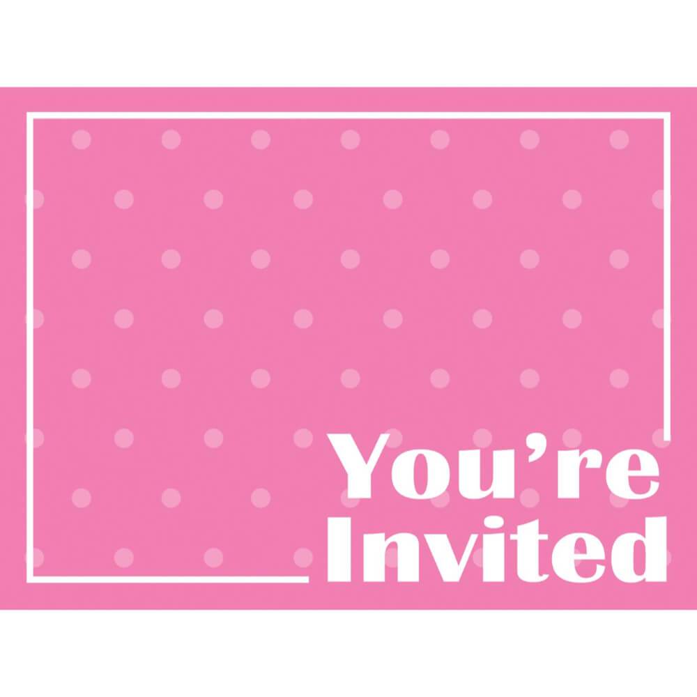 Candle Pink, Invitation 8ct 