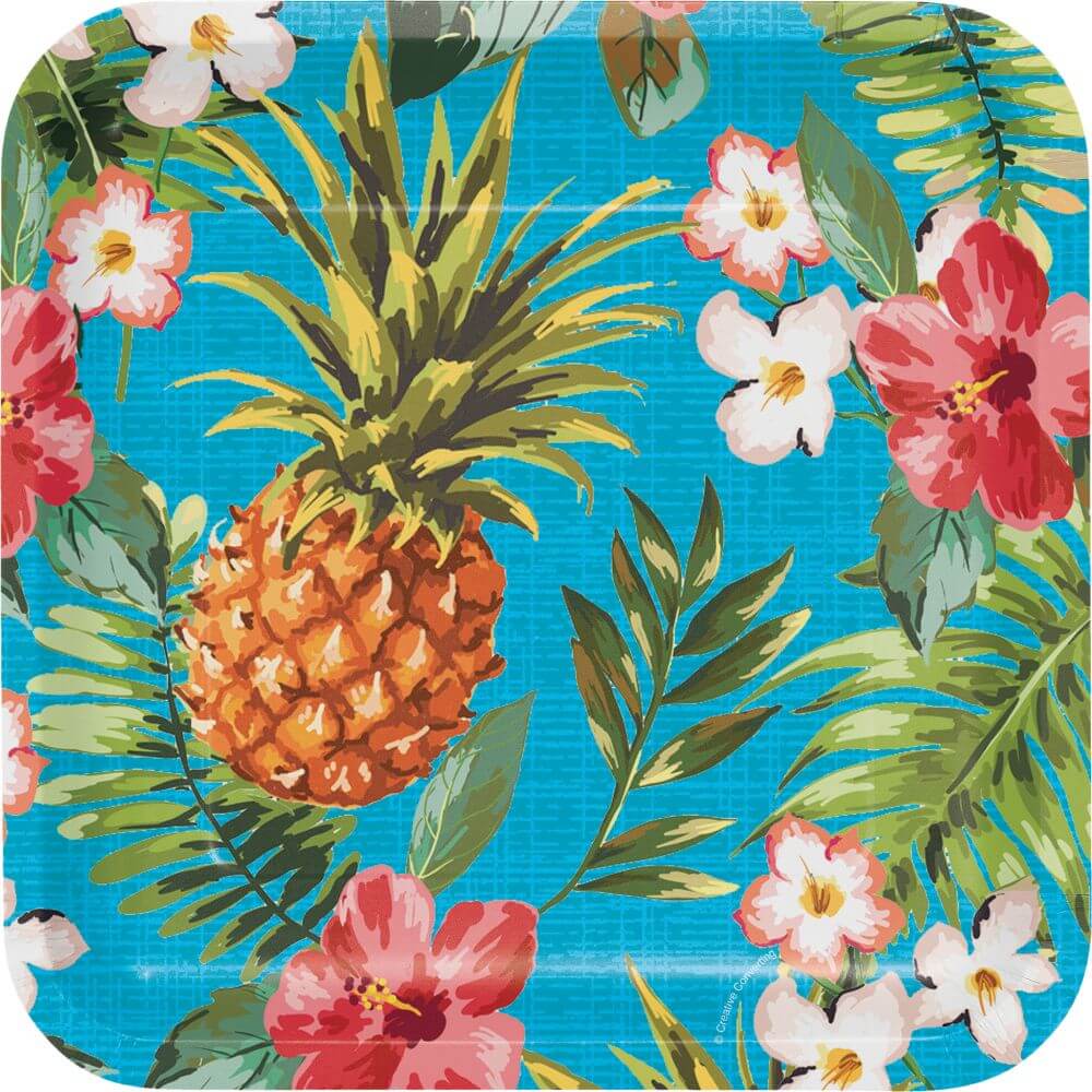 Hawaiian Luau Aloha, Dinner Plate 9in 8ct 