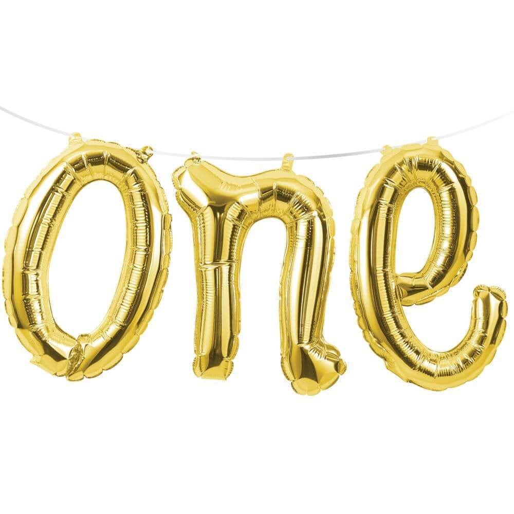 Gold One, Balloon Banner Kit 