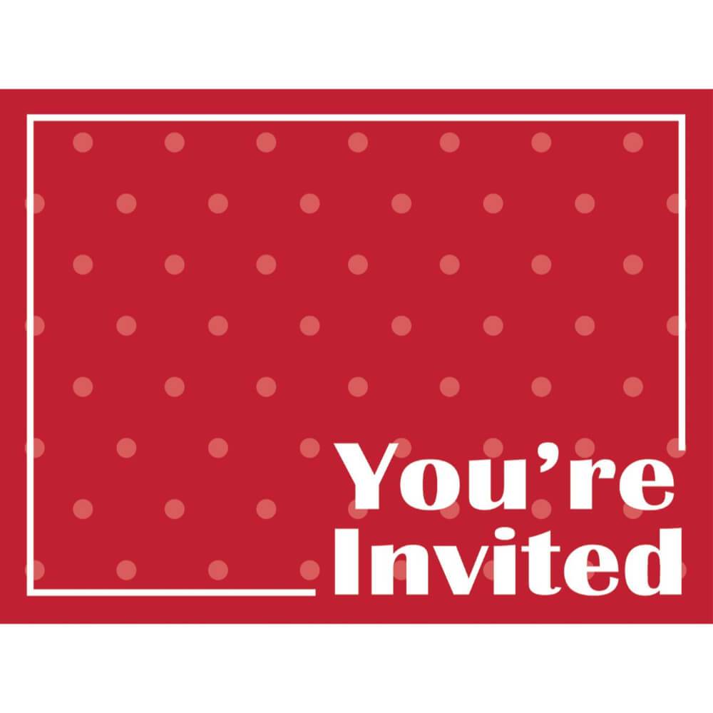 Classic Red, Invitation 8ct 