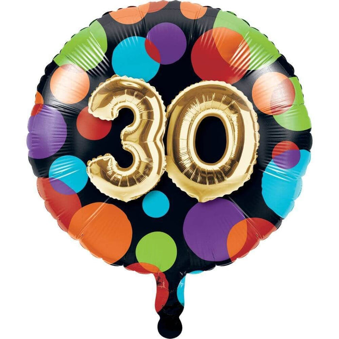 30 Balloon Birthday, Foil Balloon 18in 