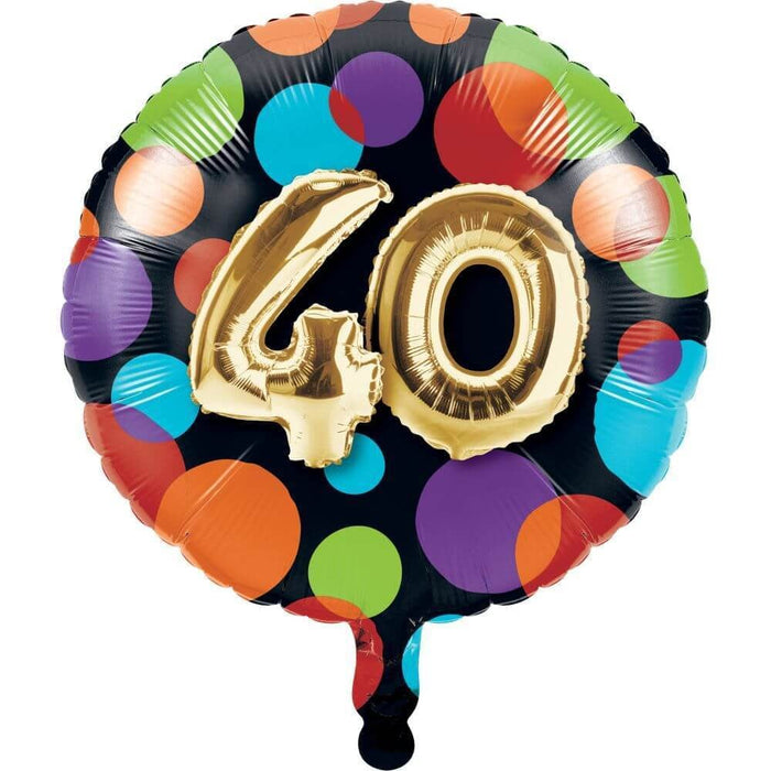 40 Balloon Birthday, Foil Balloon 18in 