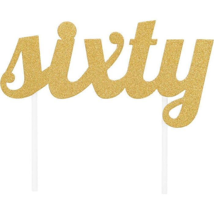 Cake Topper 12/1 Gold Sixty Gl 