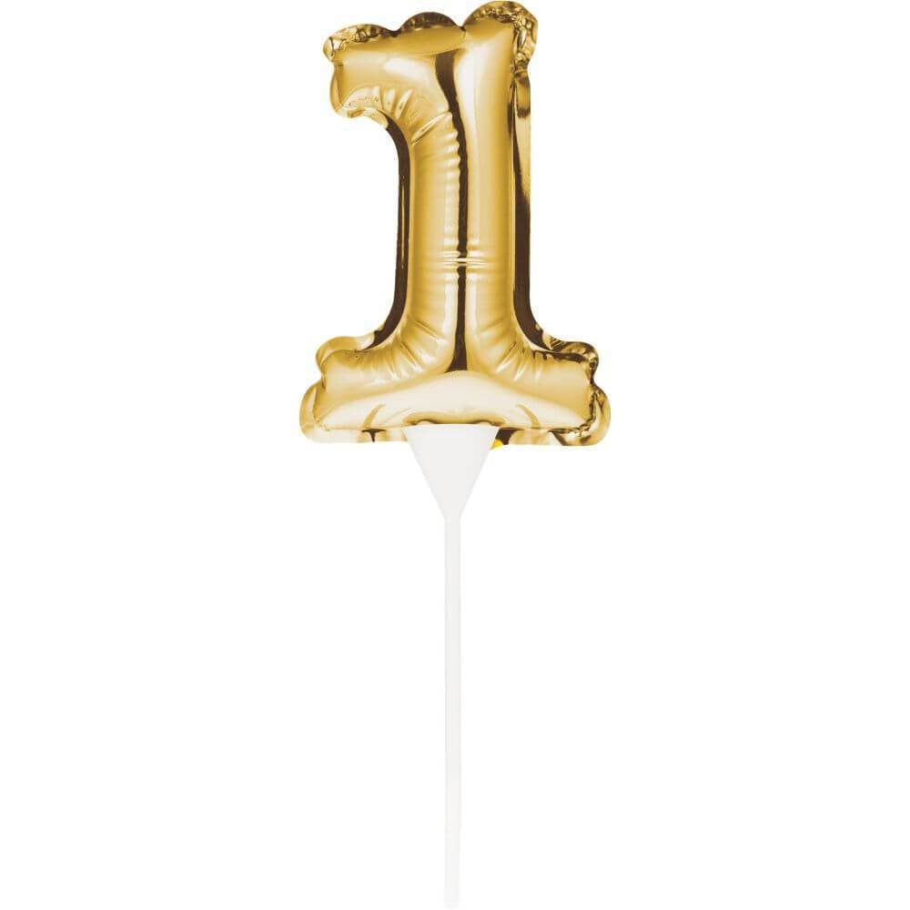 Balloon Cake Topper 1, Gold 