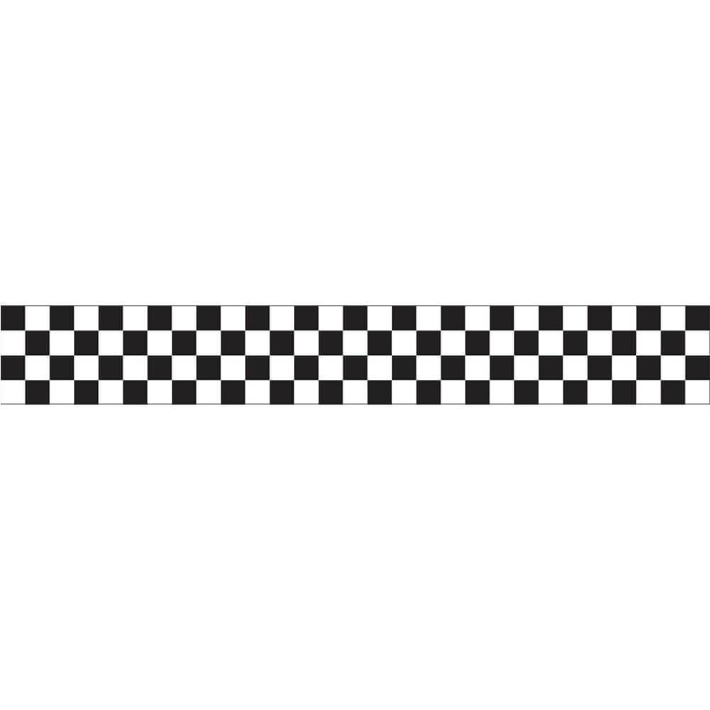 Streamer Checked Crepe Black &amp; White 