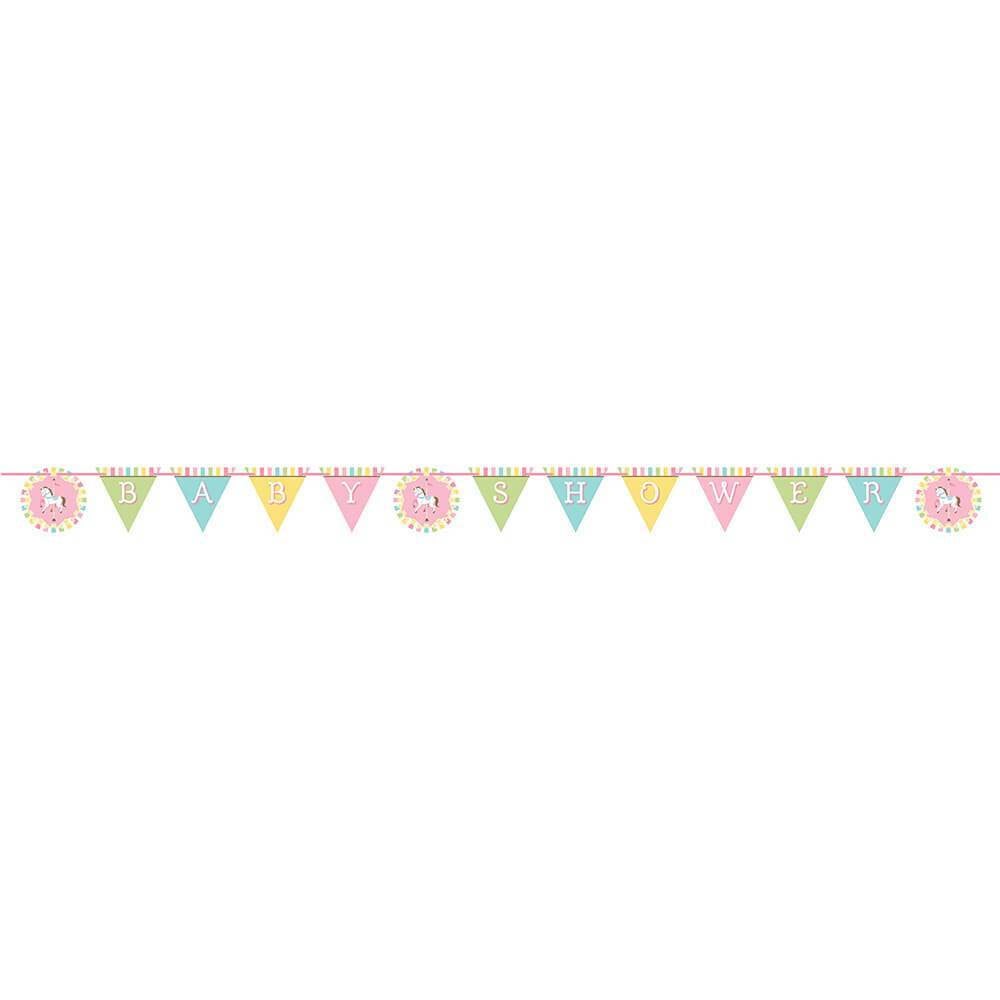 Carousel Baby Shower, Pennant Banner 