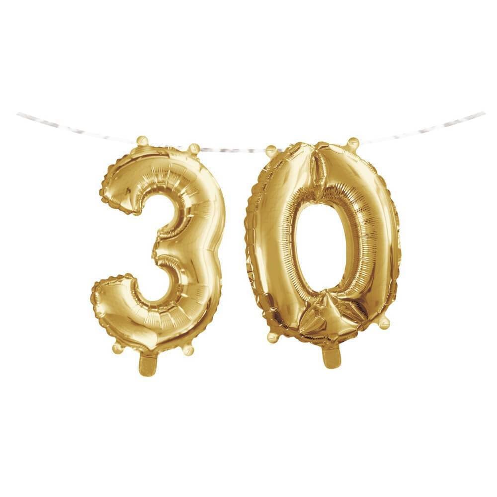 30 Gold, Balloon Banner Kit 