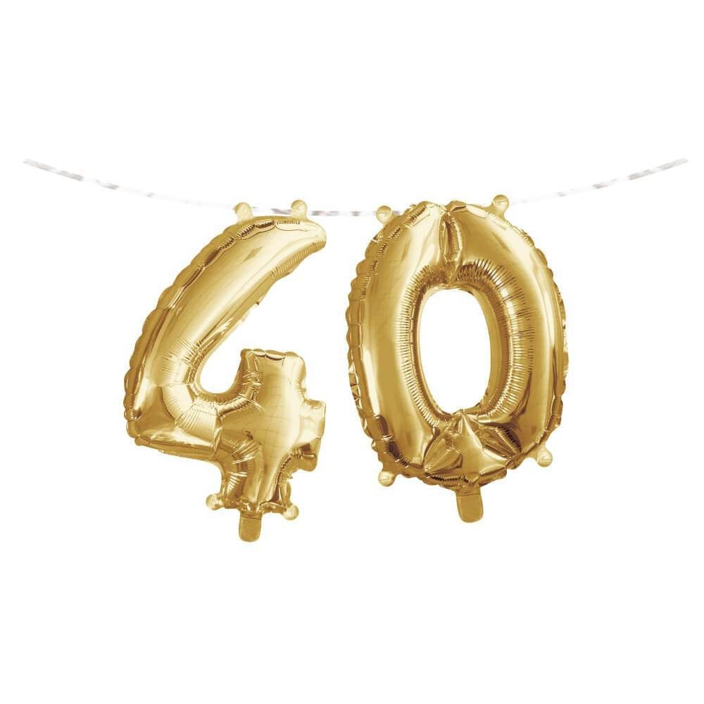 40 Gold, Balloon Banner Kit 