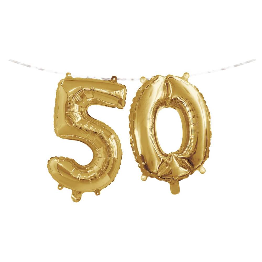 50 Gold, Balloon Banner Kit 