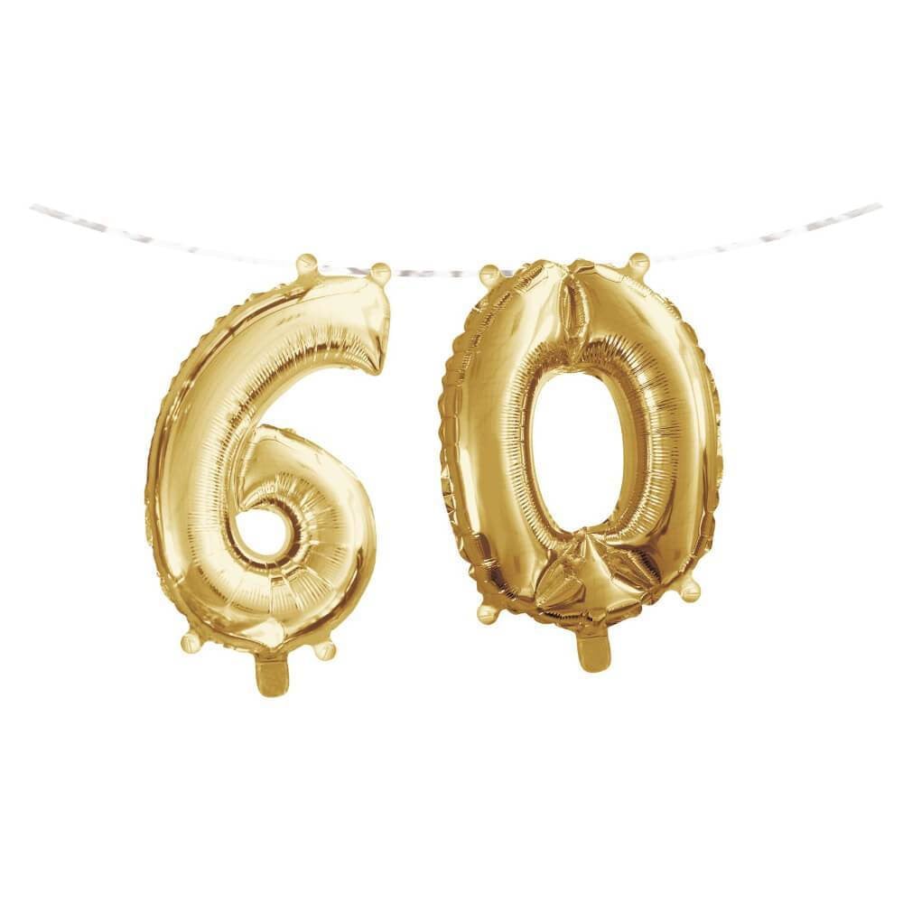 60 Gold, Balloon Banner Kit 