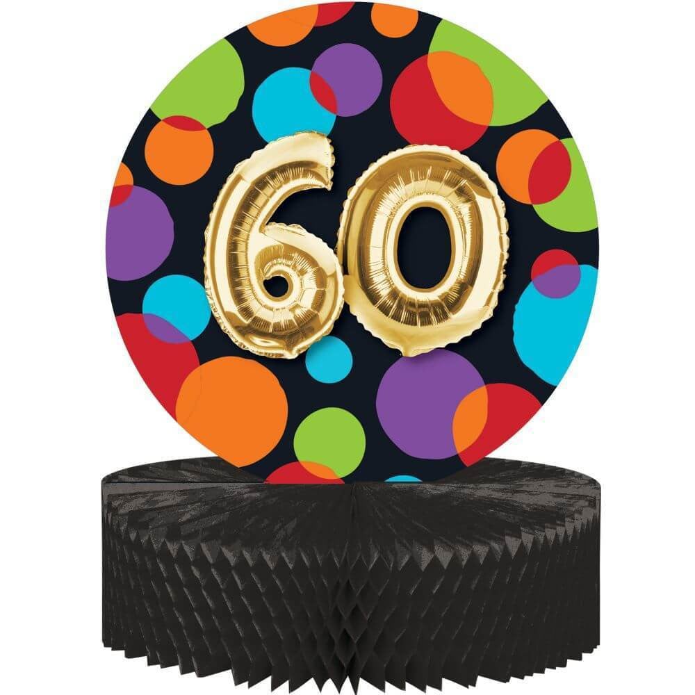 60th Balloon Birthday, Honeycomb Centerpiece 