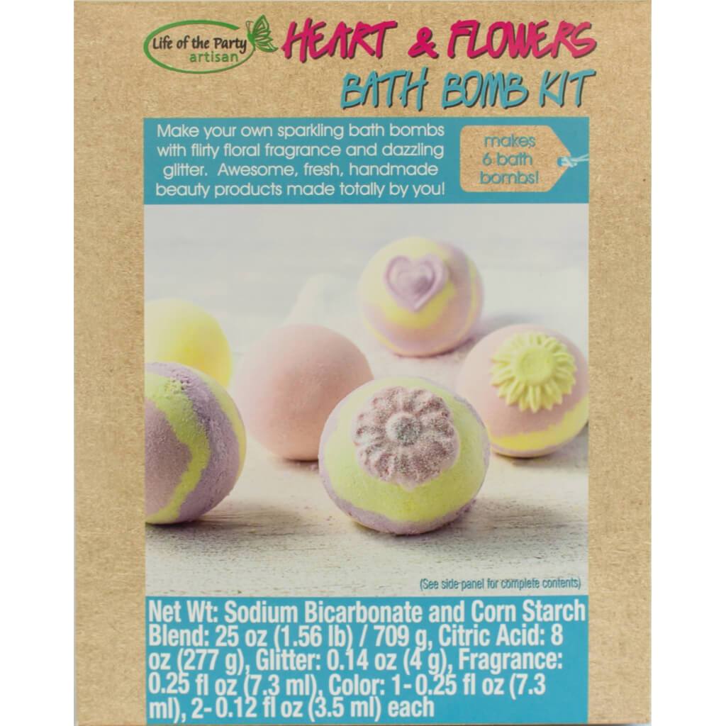 KIT BATH BOMB-HEART &amp; FLOWER