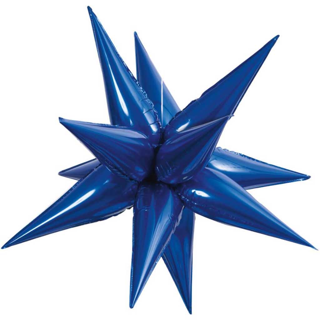 Royal Blue 12 Point 3D Star Foil Balloon - Large 